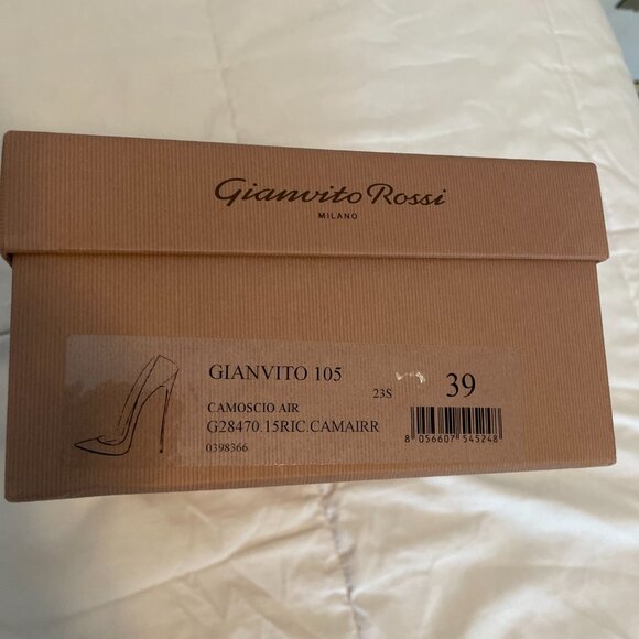 Gianvito Rossi 105mm suede pumps size 39 NEW - Picture 2 of 16